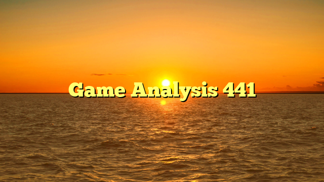 Game Analysis 441