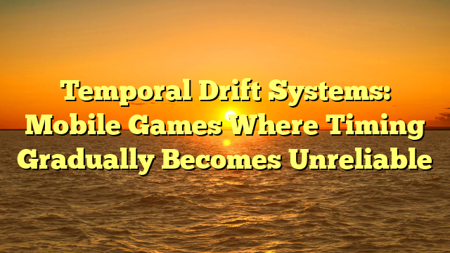 Temporal Drift Systems: Mobile Games Where Timing Gradually Becomes Unreliable
